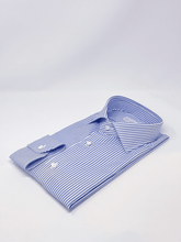 Carica l'immagine nel visualizzatore di Gallery, Camicia Bacchetta Blu Collo Francese