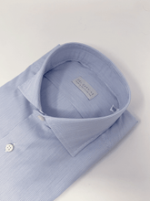 Carica l'immagine nel visualizzatore di Gallery, Camicia Righina Blu Collo Francese