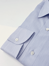 Carica l'immagine nel visualizzatore di Gallery, Camicia Righina Blu Collo Italiano