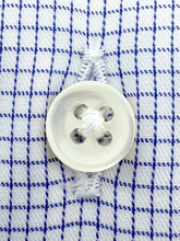 Carica l'immagine nel visualizzatore di Gallery, Camicia Quadretto Blu Cotone Collo San Vigilio