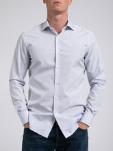 Carica l'immagine nel visualizzatore di Gallery, Camicia Uomo LDC01 Cotone Popeline Riga Blu