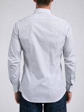 Carica l'immagine nel visualizzatore di Gallery, Camicia Uomo LDC01 Cotone Popeline Riga Blu