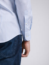 Carica l'immagine nel visualizzatore di Gallery, Camicia Uomo LDC03 Cotone Fil-à-fil Riga Azzurro