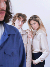 Carica l'immagine nel visualizzatore di Gallery, Camicia Donna Taylor Seta Satin Ecrù