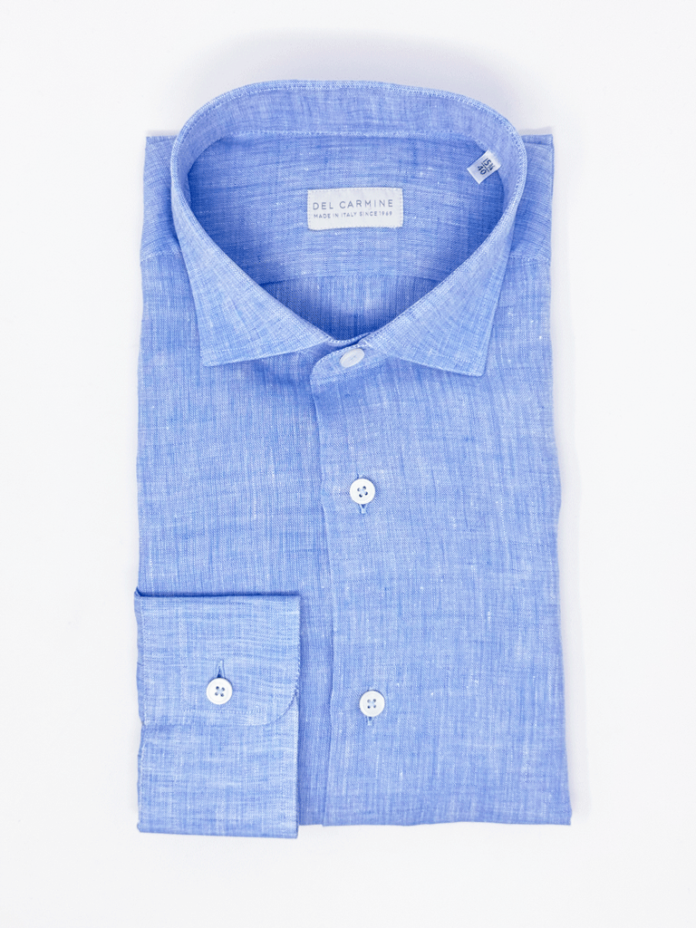 Camicia Azzurra lino collo Versilia