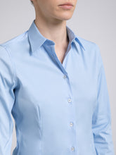 Carica l&#39;immagine nel visualizzatore di Gallery, Camicia Donna Cotone Stretch Azzurro
