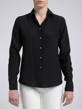 Carica l&#39;immagine nel visualizzatore di Gallery, Camicia Donna Seta Nero
