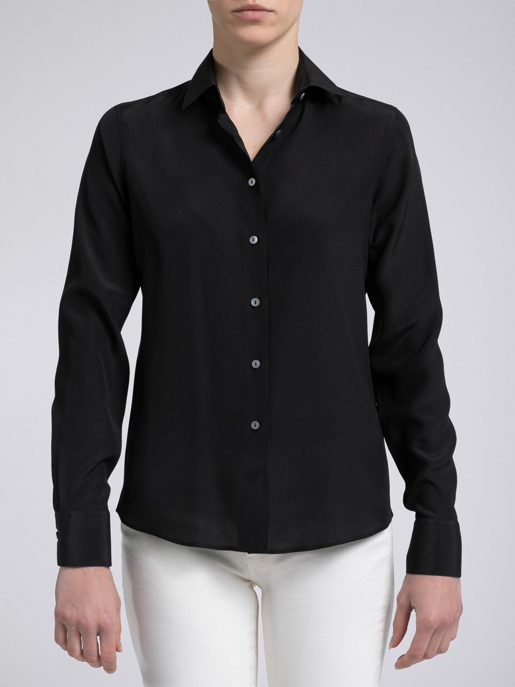 Camicia Donna Seta Nero