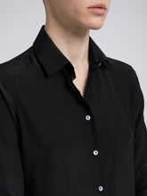 Carica l&#39;immagine nel visualizzatore di Gallery, Camicia Donna Seta Nero

