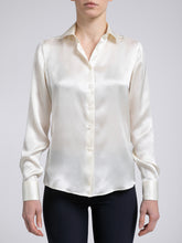 Carica l&#39;immagine nel visualizzatore di Gallery, Camicia Donna Seta Avorio Satin
