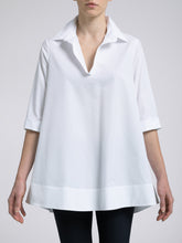 Carica l&#39;immagine nel visualizzatore di Gallery, Blusa Donna Elaine Cotone Bianco
