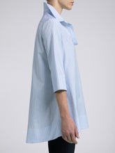 Carica l&#39;immagine nel visualizzatore di Gallery, Blusa Donna Elaine Cotone Riga Azzurra
