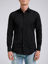 Carica l&#39;immagine nel visualizzatore di Gallery, Camicia Uomo Goya Cotone Stretch Nero
