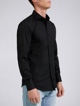 Carica l&#39;immagine nel visualizzatore di Gallery, Camicia Uomo Goya Cotone Stretch Nero
