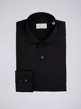 Carica l&#39;immagine nel visualizzatore di Gallery, Camicia Uomo Goya Cotone Stretch Nero
