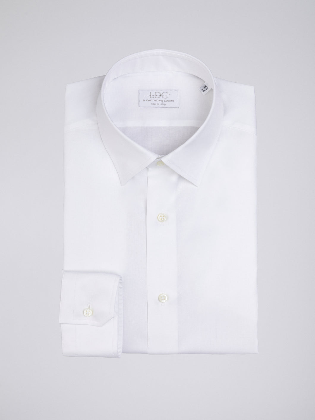 Camicia Uomo LDC03 Cotone Natural Stretch Pinpoint Bianco