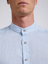 Carica l&#39;immagine nel visualizzatore di Gallery, Camicia Uomo LDC04 Lino Azzurro
