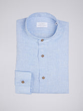 Carica l&#39;immagine nel visualizzatore di Gallery, Camicia Uomo LDC04 Lino Azzurro

