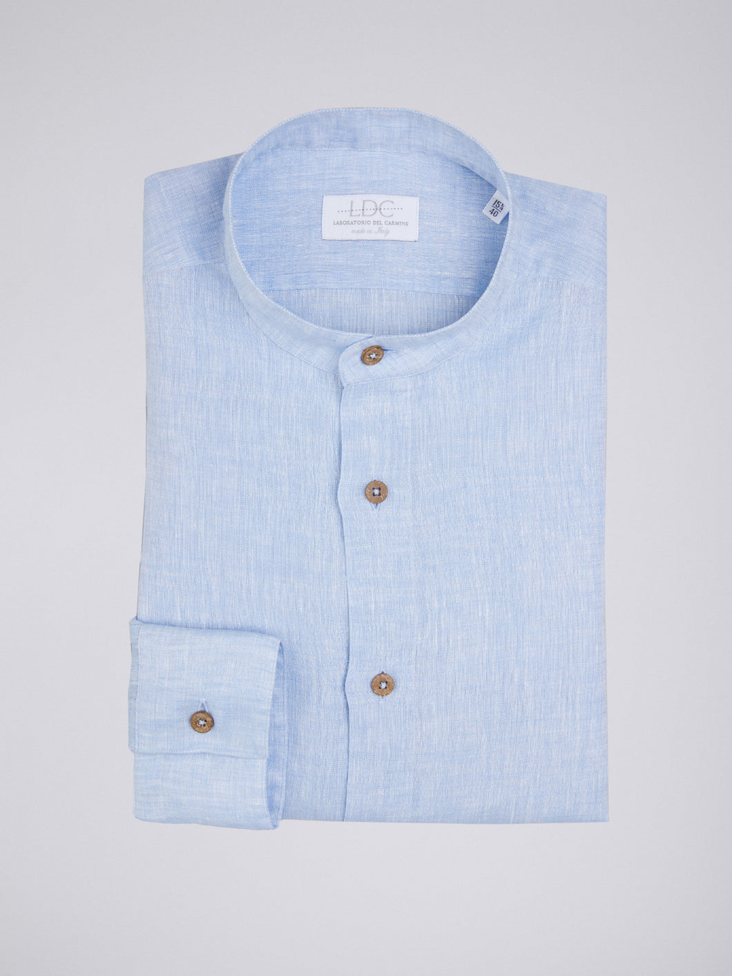 Camicia Uomo LDC04 Lino Azzurro