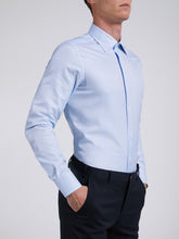Carica l&#39;immagine nel visualizzatore di Gallery, Camicia Uomo LDC06 Cotone Twill Journey Azzurro
